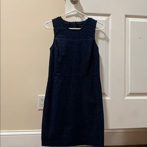 A business formal dress, navy blue